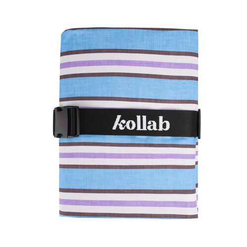 Kollab Picnic Mat Choc Blue Stripe